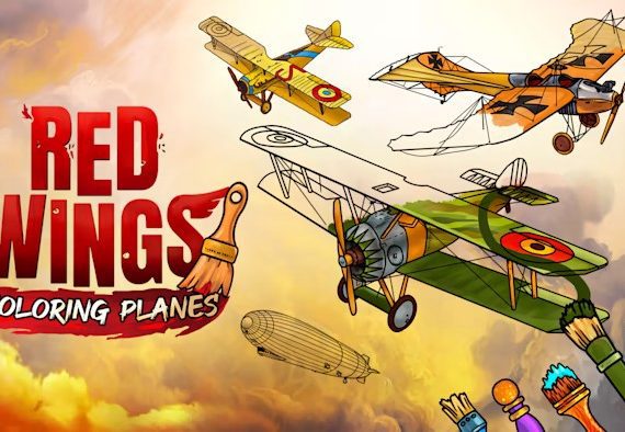 红翼着色飞机 Red Wings Coloring Planes_0