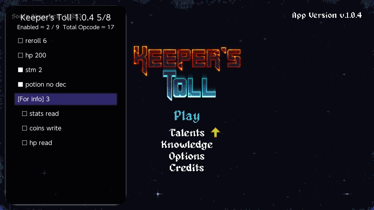 switch守护者之魂 Keeper’s Toll +1.0.4 金手指_0