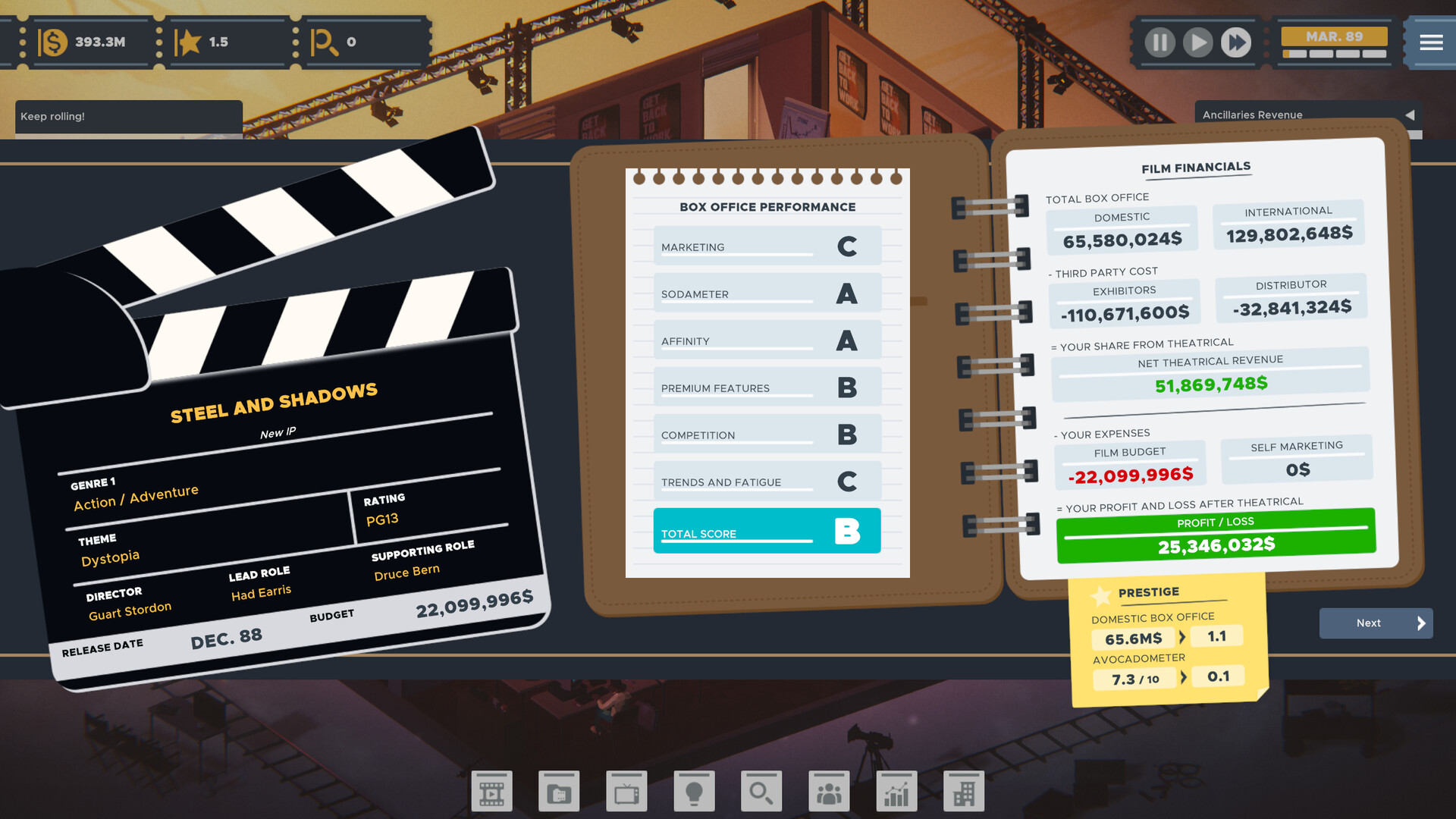 PC游戏《电影大亨：执行官 The Executive – Movie Industry Tycoon》中文v1.0.0_0