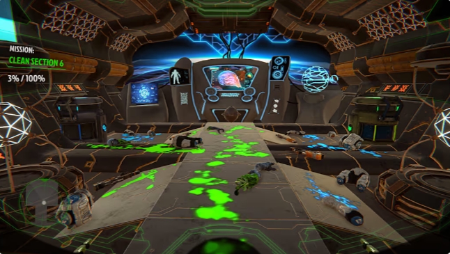 switch游戏《太空清理：宇宙机器人消毒剂 Space CleanUp: Cosmic Robot》英文下载_1