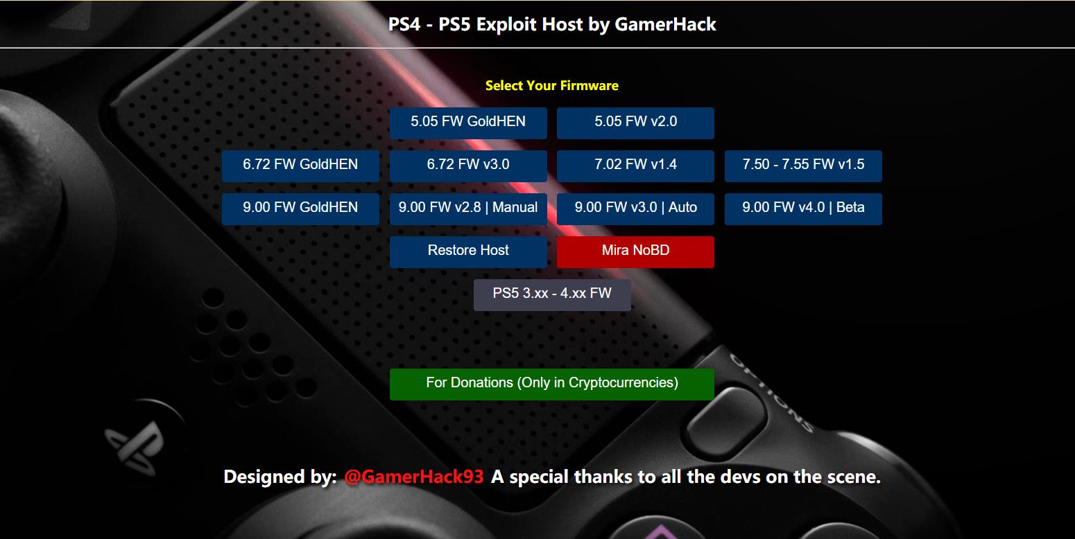 PS4破解网页版—GoldHEN v2.4b18.3 （FW 5.05，6.72，9.00）_0