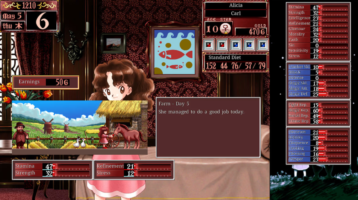 switch游戏《美少女梦工厂2韶华再续 Princess Maker 2》中文版XCI下载+1.0.1补丁_1