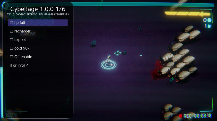 switch赛博暴怒 CybeRage 1.0 金手指_0