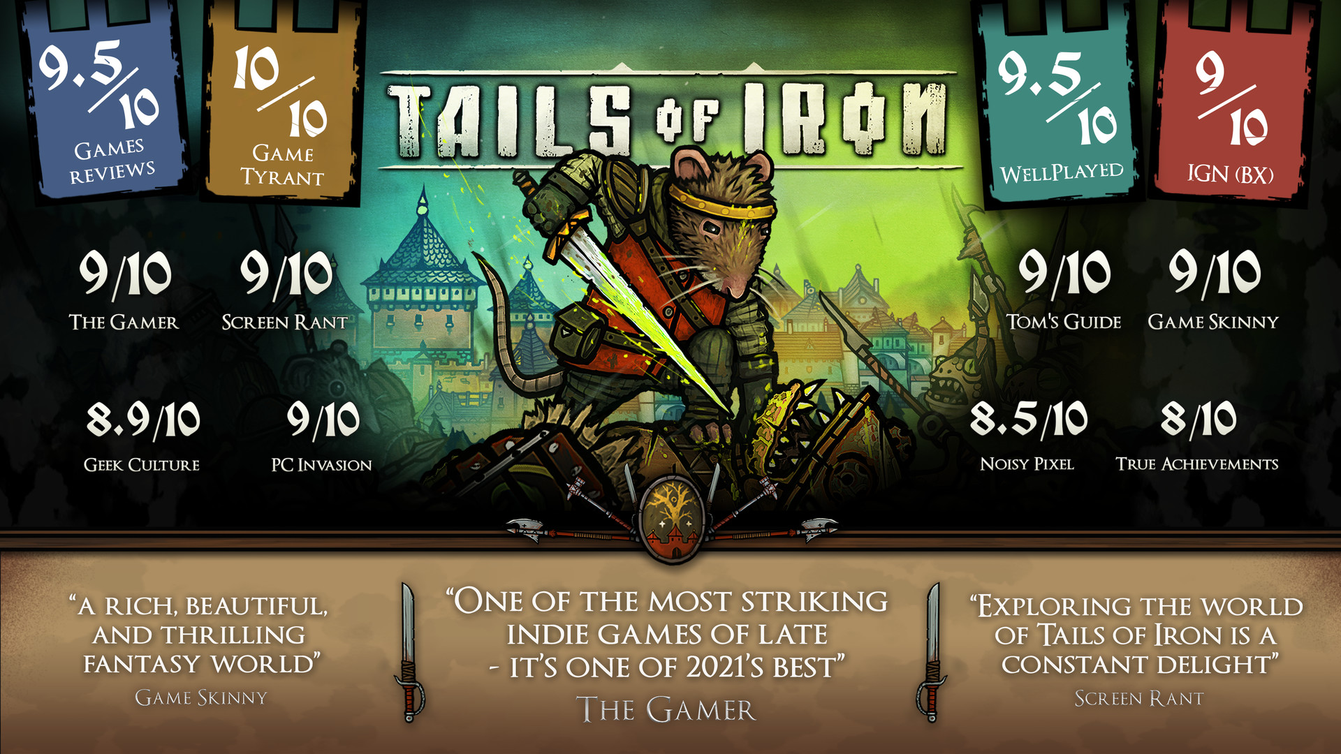 《钢铁之尾 Tails Of Iron》Switch中文版NSP下载 – 含5补丁+1DLC_2