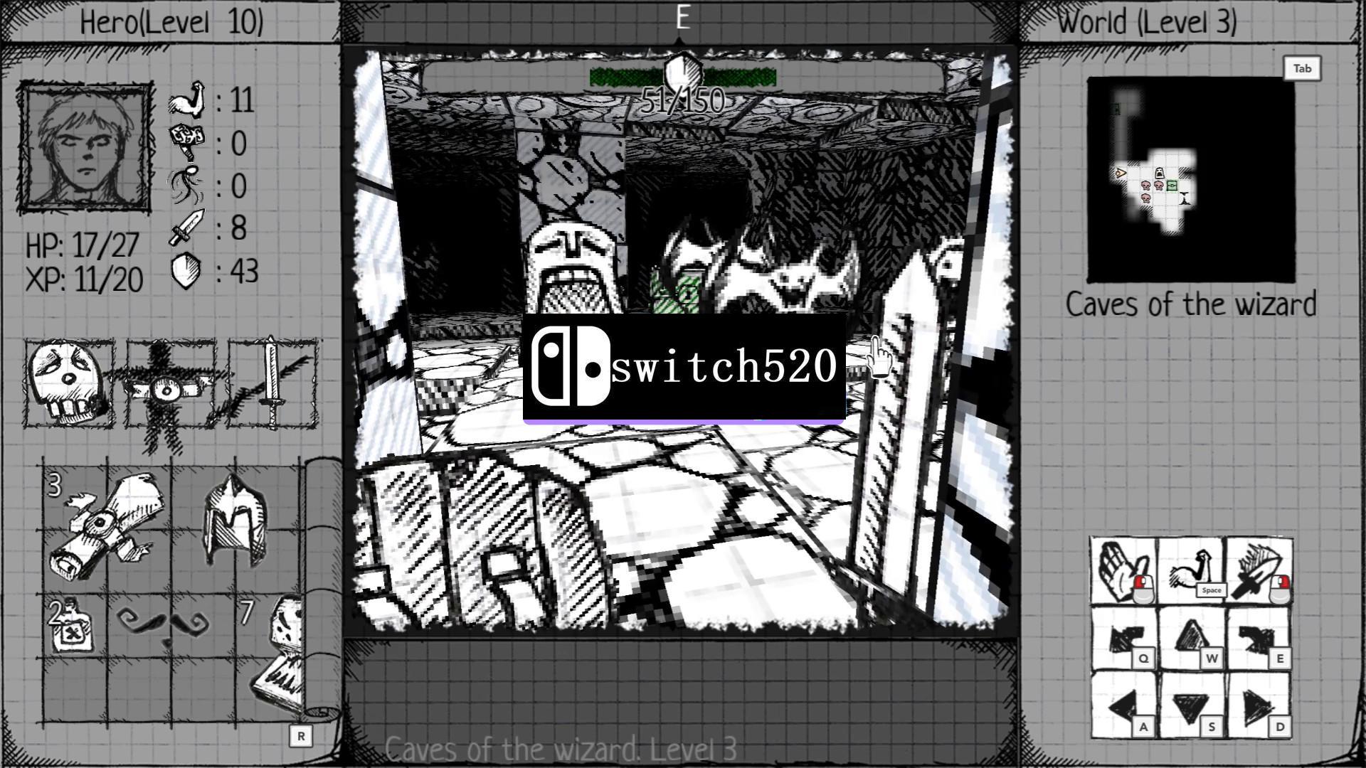 《手绘地牢 Drawngeon: Dungeons of Ink and Paper》Switch英文版NSZ下载 – 含1.0.3补丁_2