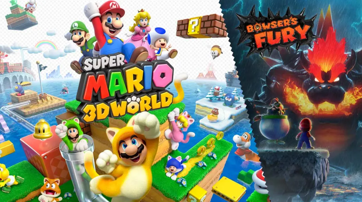 《马里奥3D世界+酷霸王之怒 Super Mario 3D World + Bowsers Fury》Switch美版中文+1.2.1补丁_0