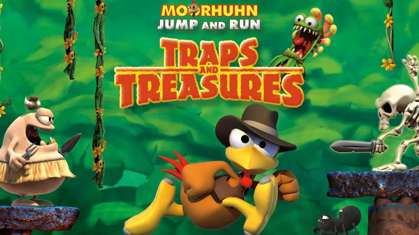 《怪鸡跑酷：宝藏猎人 Moorhuhn Jump and Run ‘Traps and Treasures》Switch美版英文+1.0.4补丁_0