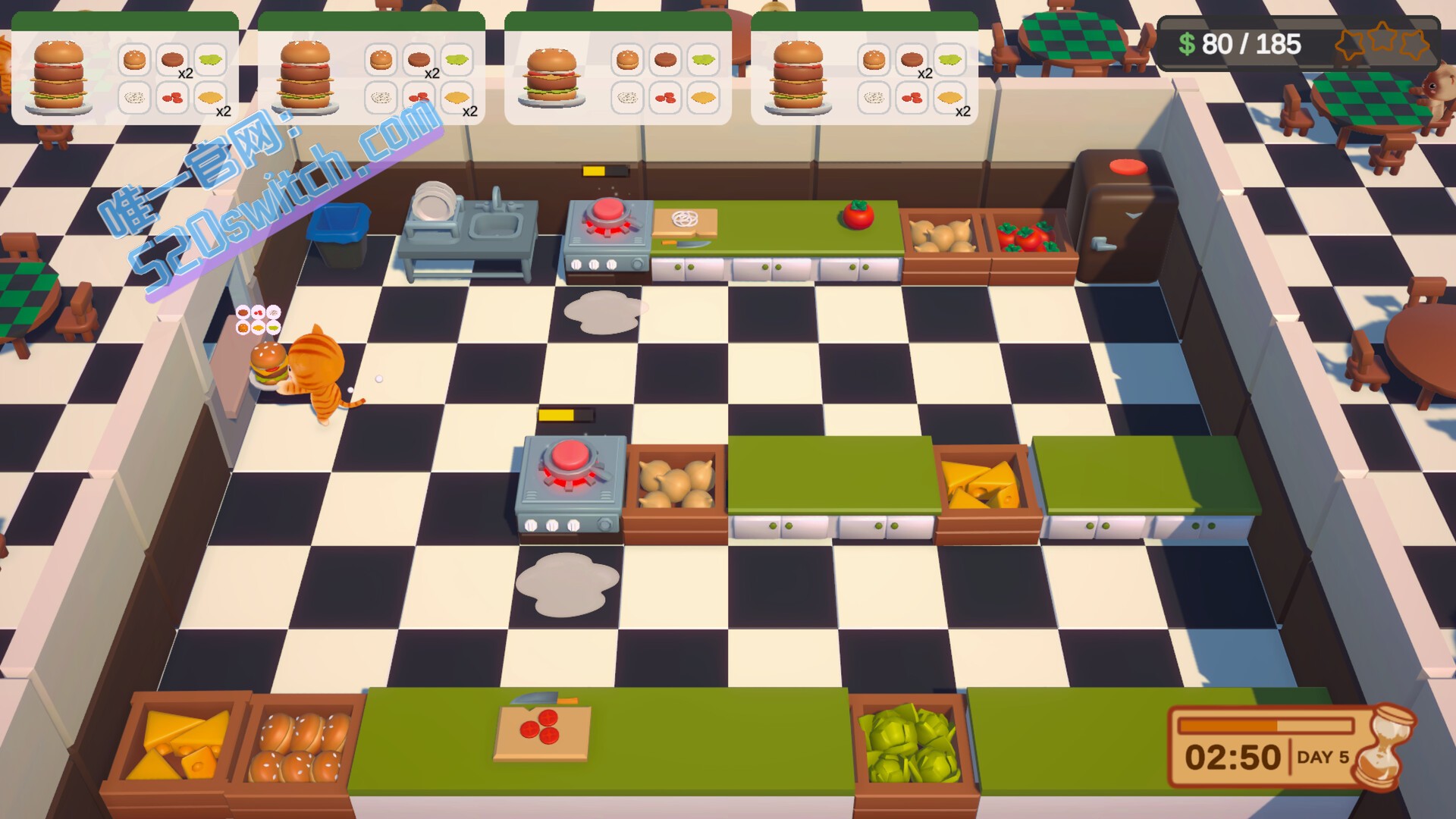 《猫咪闹厨房 Cooking Cat-Astrophe》Switch美版中文+1.0.1补丁_2