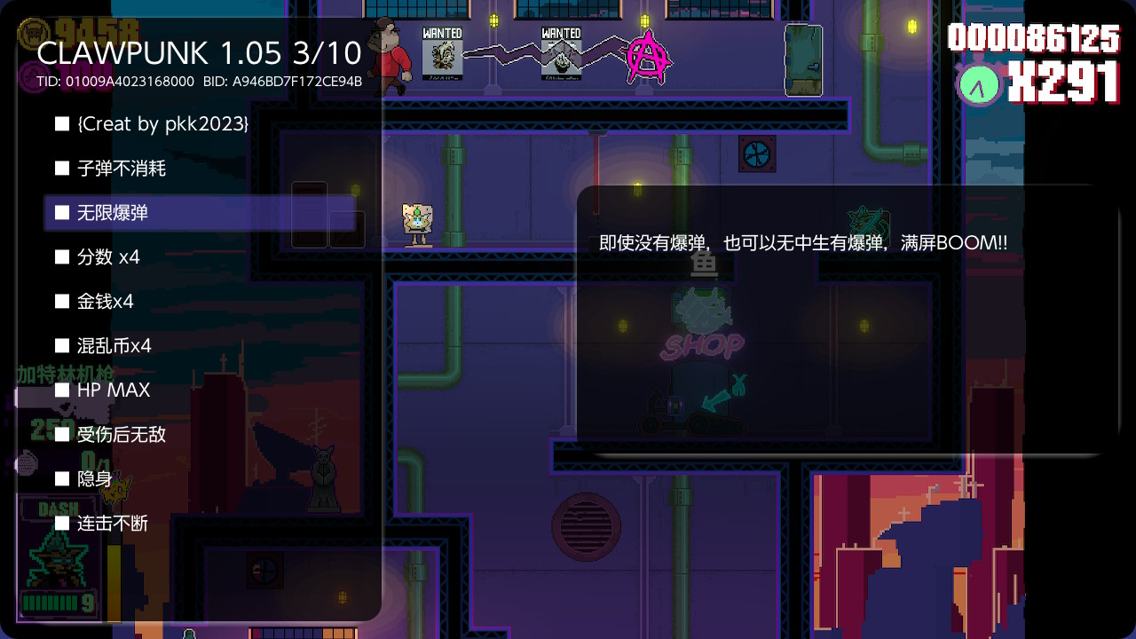 赛博喵战士 CLAWPUNK Switch 1.0.5 金手指下载_0